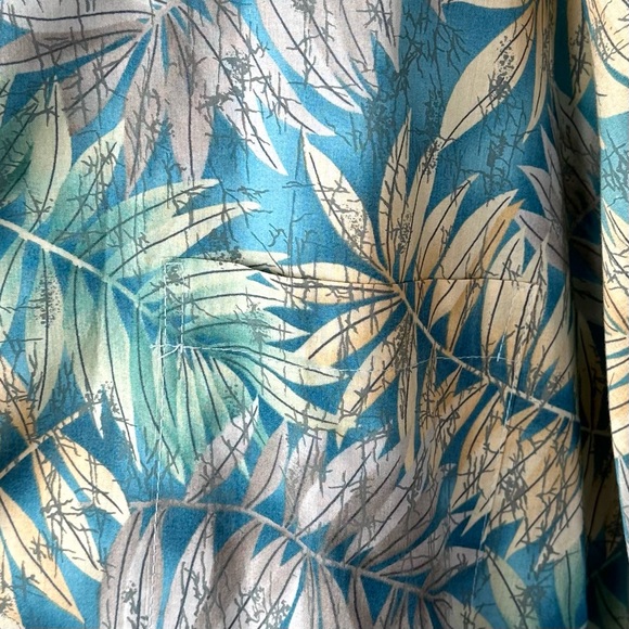 VINTAGE 80s TORI RICHARD HONOLULU Leaf Tropical Hawaiian Shirt L Made in USA - Picture 6 of 8